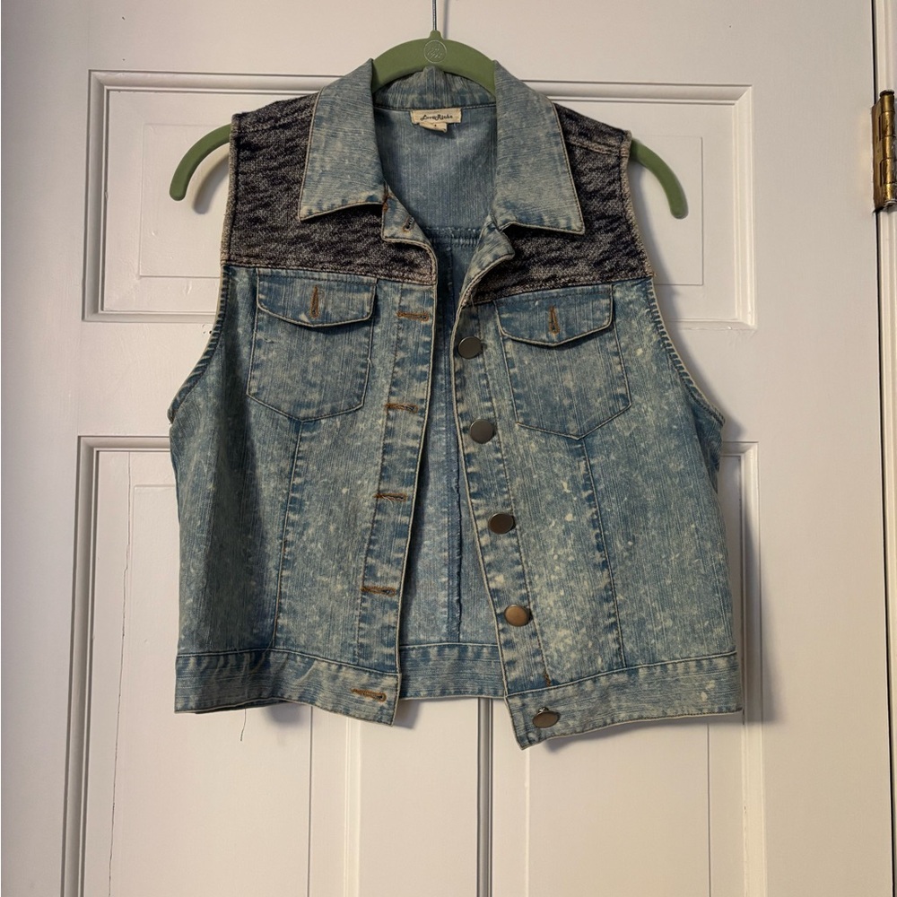 Love Riche Light Blue Denim Vest